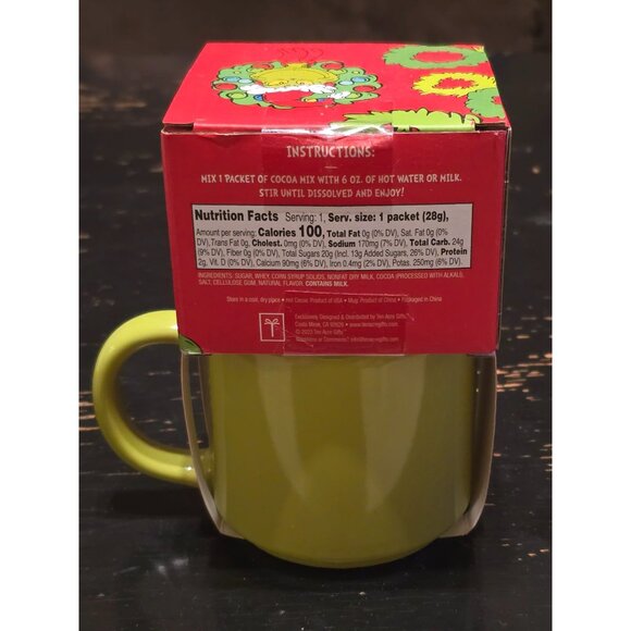 Grinch Hot Cocoa Mug Set By Ten Acre Gifts Includes Festive Mug & Cocoa Mix - Picture 2 of 4